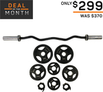 EZ Curl Bar 27.5kg Weight-Training Bundle $299 (Was $370) + Free Shipping @ Fitness Warehouse