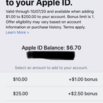 [iOS] 10% Bonus When Adding Funds to Your Apple ID