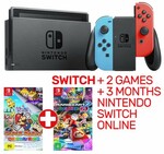 Nintendo Switch Console + Mario Kart 8 Deluxe + Paper Mario + 3 Months Online $469 + Delivery ($0 C&C/ in-Store) @ EB Games