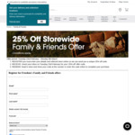 Family and Friends Offer: 25% off Storewide @ Freedom Furniture