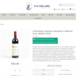 Sorrenberg Cabernet Sauvignon Cabernet Franc Merlot 2018 $50/Bottle + Deliviery @ Ms Cellars