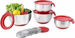 Set of 4 Stainless Steel Mixing Bowls with Airtight Lids $29.99 Delivered @ Qianmian Store AU via Amazon AU
