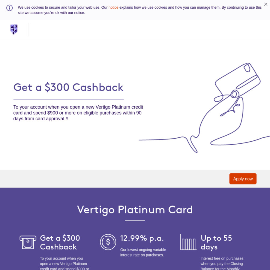 vertigo-platinum-visa-card-300-cashback-with-900-spend-within-90