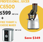 Kuvings C6500 Professional Cold Press Juicer + Free Yogurt Maker $569.05 (RRP $948) Delivered @ Kuvings