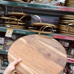 [NSW] Wooden Grazing Platter with Gold Look Handles $2 @ Kmart Blacktown (in-Store)