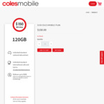 Coles Mobile $119 | 12 Months | 120GB | Unlimited Talk & Text | Overseas Calls to 15 Countries | Optus Network