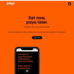 [NSW, VIC, QLD] $20 off $50 Minimum Spend at Supported Venues via Payo (Eat Now, Pay Later App)