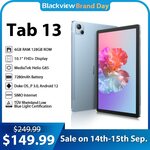 Blackview Tab 13 (10.1" FHD, Android 12, 6GB/128GB, G85, 4G LTE) US$153.89 (~A$227.58) Delivered @ Blackview Official AliExpress