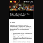 6 Months of Uber One for Free @ CBA with Ultimate Awards Card