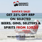 35% off Selected Craft Beers, Gins, Seltzers & Spirits from $30.55 Delivered @ Dad & Dave's Brewing