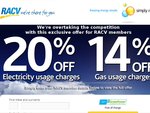 20% off Electricity & 14% off Gas - Simply Energy [RACV Members]