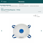 Safecorp P2 Valved Respirator - 10 Pack $12.40 (Was $31.50) + Delivery ($0 C&C/ in-Store) @ Bunnings
