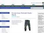 End of Stock Ocean Gear Wetsuit Pants Reduced from $75 to $45. Medium Only. Free Ground Shipping
