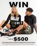 Win 1 of 2 $500 Prize Packs from UNIT Clothing