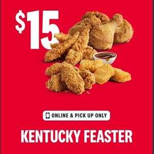 Kentucky Feaster Deal (4 Original Recipes, 4 Wicked Wings, 4 Tenders, 3 ...