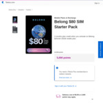 Belong $80 SIM Starter Pack for 5,000 Telstra Plus Points + $5.95 or 2,500 points Shipping (Free for Gold Member) @ Telstra Plus