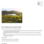 Win a Weekend in The Hunter Valley from Art Gallery NSW [No Travel]