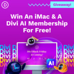 Win an iMac of 1 of 50 Divi AI Memberships (1 Year) from Elegant Themes