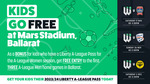 [VIC] Free Entry for Kids under 16 to First 3 Western United A-League Matches at Ballarat Mars Stadium (Registration Req) @ WUFC