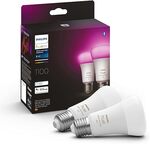 Philips Hue Smart Bulb E27 White/Colour Twin Pack $77.85 Delivered @ Amazon UK via AU