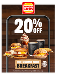 20% off All Pick-up Orders with a $10 Minimum Spend Placed before 11am Each Day @ Hungry Jack’s (App Required)