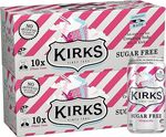 Kirks Sugar Free Multipack Cans (Various) 20 x 375ml $11.44 (S&S Only) + Delivery ($0 with Prime/ $59 Spend) @ Amazon AU