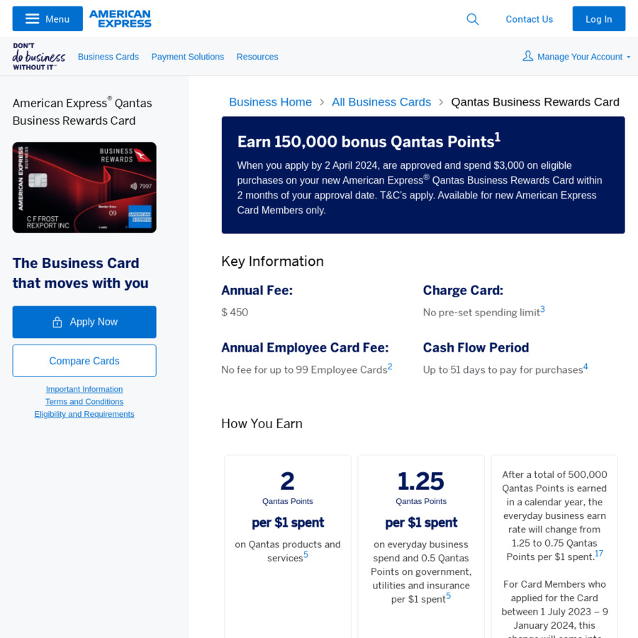 450 Annual Fee Waived On AmEx Qantas Business Rewards Card For As Long 450-annual-fee-waived-on-amex-qantas-business-rewards-card-for-as-long