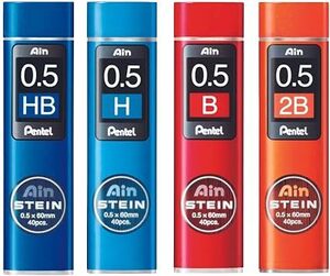 Pentel Ain Stein Lead Refills 0.5mm 4 Tubes (HB, H, B, 2B Grades) of 40 Leads $10 + Delivery ($0 with Prime/ $59+) @ Amazon AU