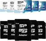 Silicon Power MicroSD Card 5P 64GB $26, 5P 128GB or 512GB $38.16 (Exp) + Del ($0 Prime/ $59 Spend) @ Silicon Power via Amazon AU