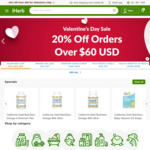 20% off on Orders above US$60 + Shipping ($0 with A$80 Spend) @ iHerb