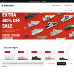 Extra 30% off + $10 Delivery ($0 C&C/ in-Store/ $150 Order) @ Foot Locker