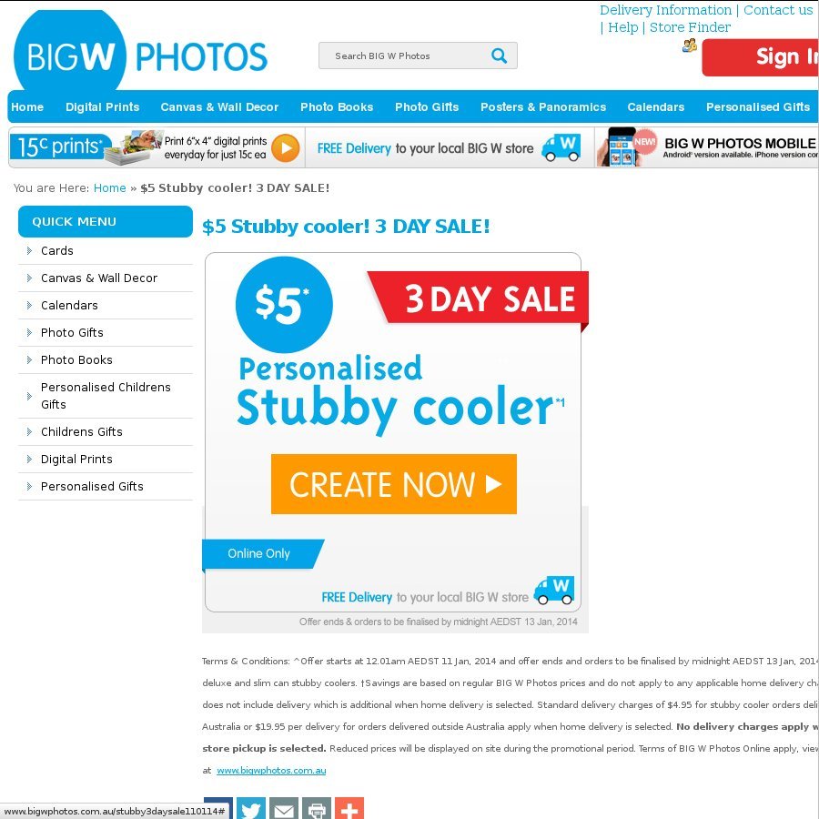 big w stubby coolers