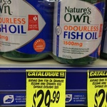 Nature's Own Odourless Fish Oil 600 Capsules, 1500mg. $29.99 Save $52.91