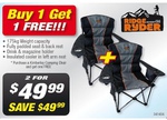 Buy 1 Get 1 FREE! 2 FOR $49.99 (Save $49.99) Ridge Ryder Kimberley Camping Chair @SupercheapAuto
