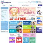 Moonpig (Personalised Greeting Cards) 'Buy One Card Get One Free'
