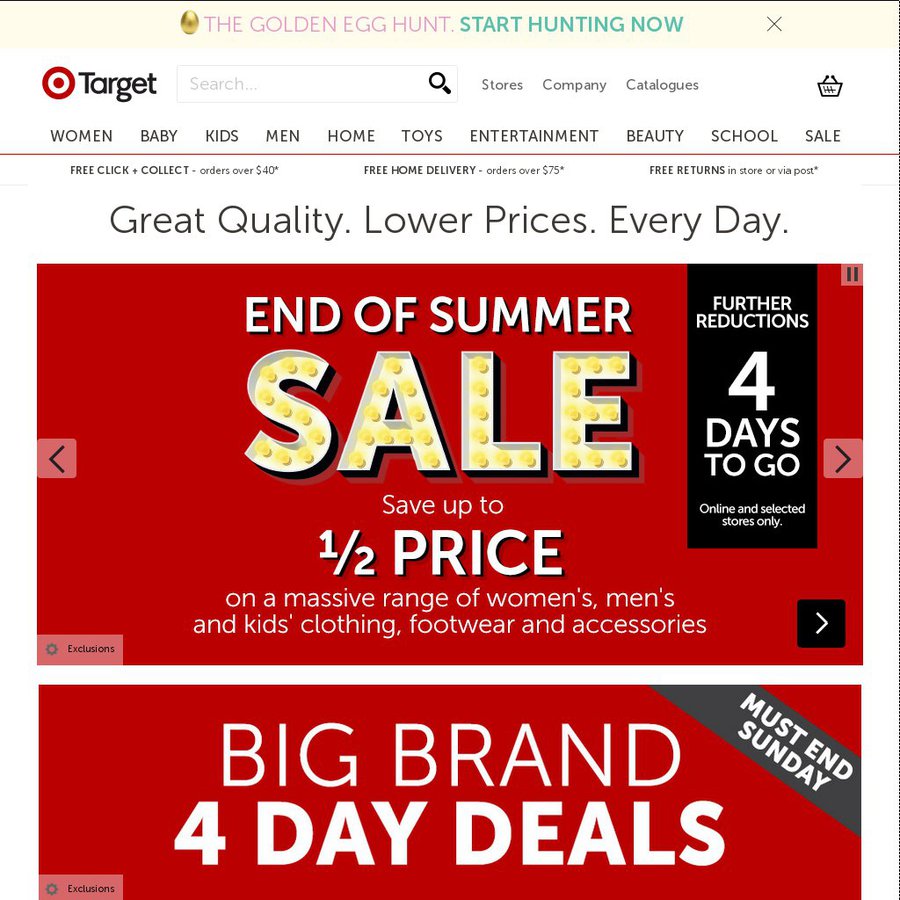Target 4 Day Deals. 25 off BluRays/DVD's, Bodyboards from 6, Up to