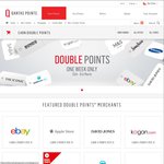Qantas Points Online Mall - Double Points 25th - 31st March