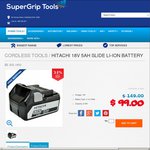 Hitachi 18V 5ah Slide Li-Ion Battery - $99 (34% off) @ Supergrip Tools (in Store -Smithfield NSW)