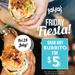 Salsa's - $5 Burrito - Friday Only [6 Stores in NSW]