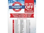 Transit Clothing: VIP Pre-Winter Sale, 30-70% off All New 2010 Winter Stock (WA)