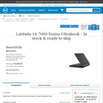 Dell Latitude 7000 Ultrabook - 14", i7-5600U, 8GB, 256GB SSD - $2,443.81 (Was $4,396.81) @ Dell