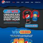 Win 1 of 5x $10,000, or 1 of 450 UrbanEars Headphones (1/Hr) - Buy Pepsi @ Woolworths