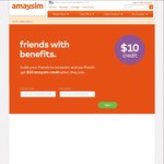 Amaysim Refer a Friend for By 31 May For Double Referral Credit ($20) (Including $5 PAYG Plan) [May Newsletter Subscribers]