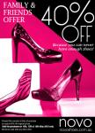 NOVO Shoes: 40% Off Family & Friends Offer