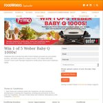 Win 1 of 5 Weber Baby Q™ BBQs Worth $309 from Foodworks [With Purchase]