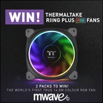 Win 1 of 2 Thermaltake Riing Plus 12 120mm LED RGB Fans (3 Pack) worth $129 from Mwave