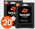 Boost Mobile $40 Unlimited Prepaid SIM for $20 (5GB + 1GB/Weekend)