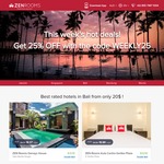 Double Room in Bali from $13.77/Night - 25% off Hotels @ ZEN Rooms (SE Asia)