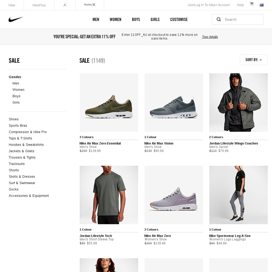 Nike.com Singles Day Sale - Extra 11% off Sale Items - OzBargain