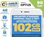 [Club Catch] $15 for Catch Connect 102GB 90 Day Plan (New Sign Ups) @ Catch
